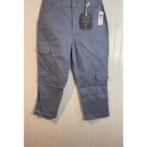 Democracy 10P Ab Solution Cargo Pants In Blue With Elastic Waistband Size 10P - Picture 8 of 14